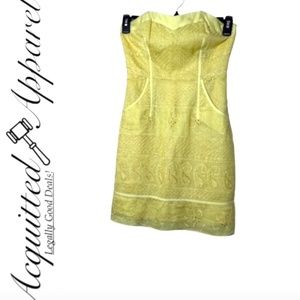 Frock by Tracy Reese Yellow Islet Strapless Dress Size 2